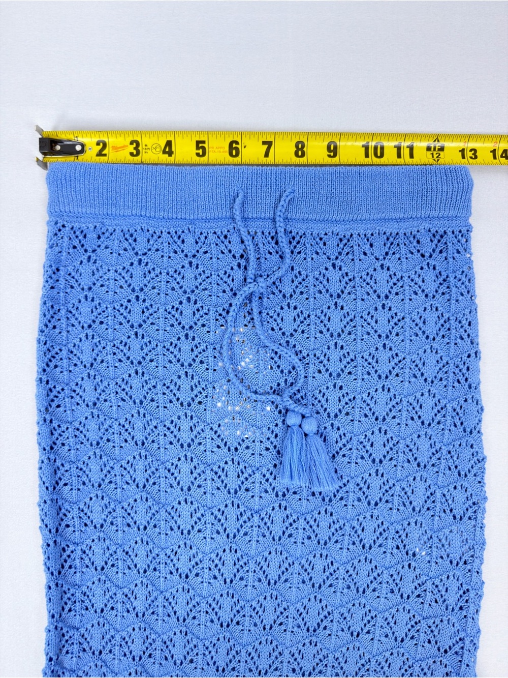 L*SPACE Sweet Talk Knit Set Blue NWT Top S Skirt XS - Picture 13 of 16
